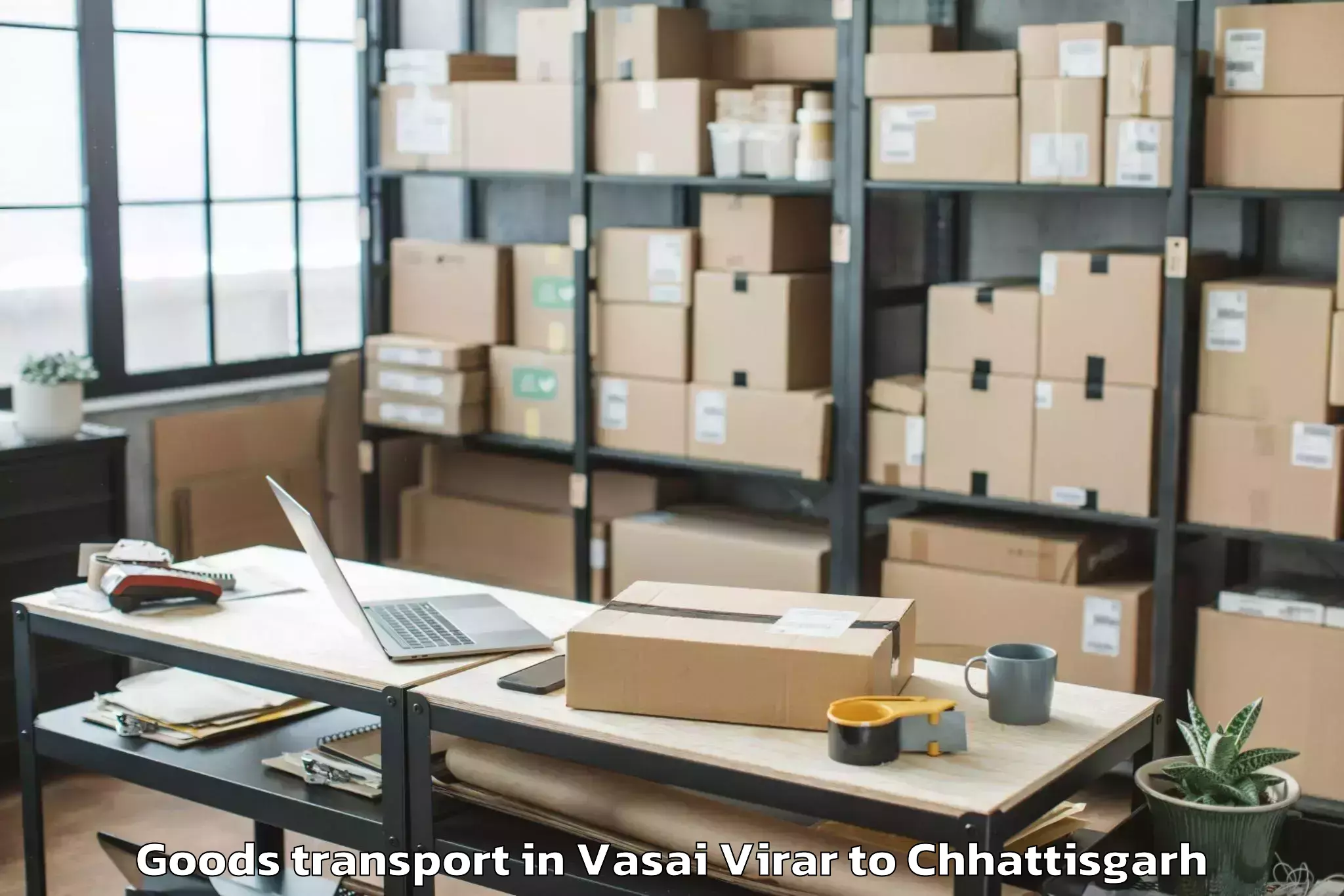 Book Vasai Virar to Durg Goods Transport